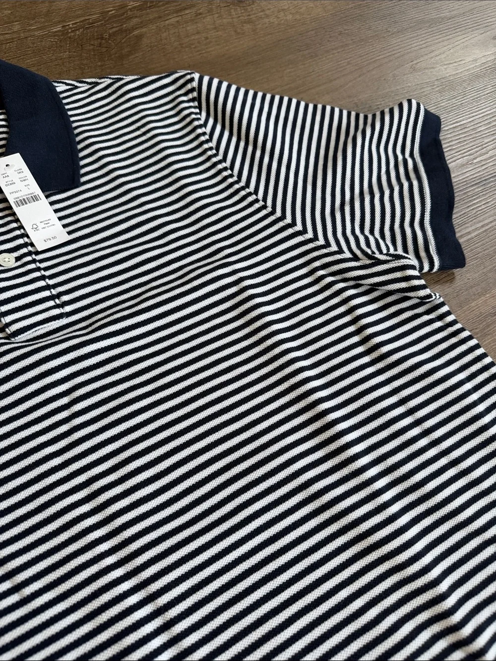 New Men's J Crew Striped Polo Shirt